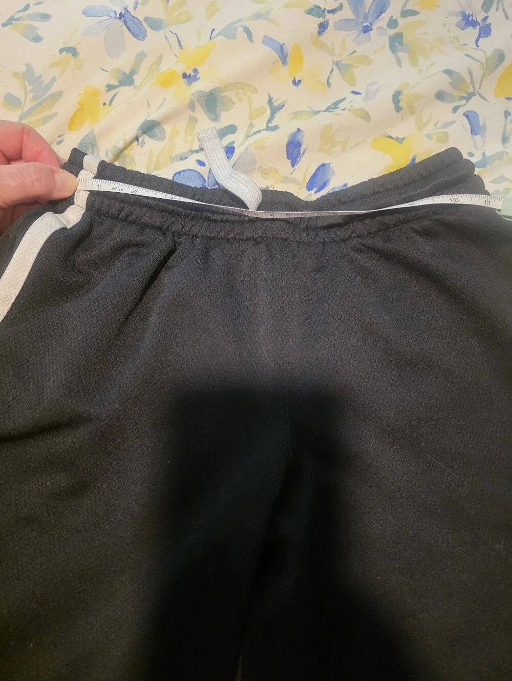 GAP Black Boy's Drawstring Athletic Shorts with White Side Stripe And Pockets